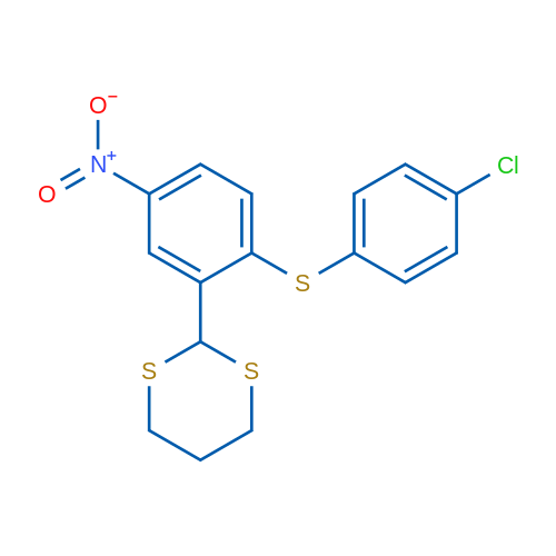 2-{2-[(4-chlorophenyl)sulfanyl]-5-nitrophenyl}-1,3-dithiane 1g