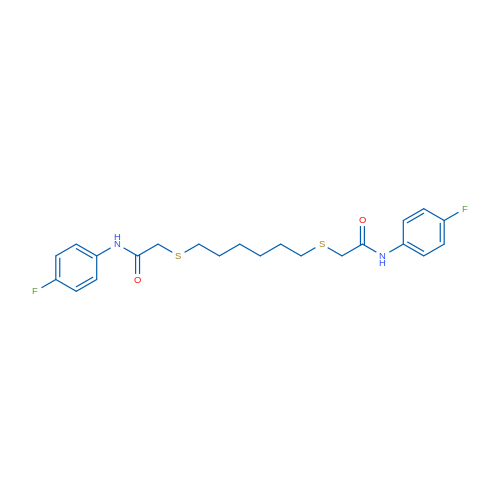 N-(4-Fluorophenyl)-2-{[6-({[(4-fluorophenyl)carbamoyl]methyl}sulfanyl)hexyl]sulfanyl}acetamide 1g