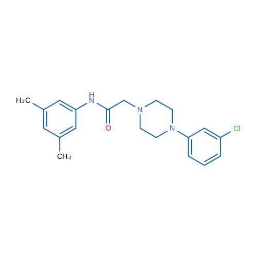2-[4-(3-Chlorophenyl)piperazin-1-yl]-N-(3,5-dimethylphenyl)acetamide 1g