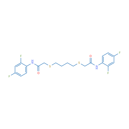 N-(2,4-Difluorophenyl)-2-{[4-({[(2,4-difluorophenyl)carbamoyl]methyl}sulfanyl)butyl]sulfanyl}acetamide 1g