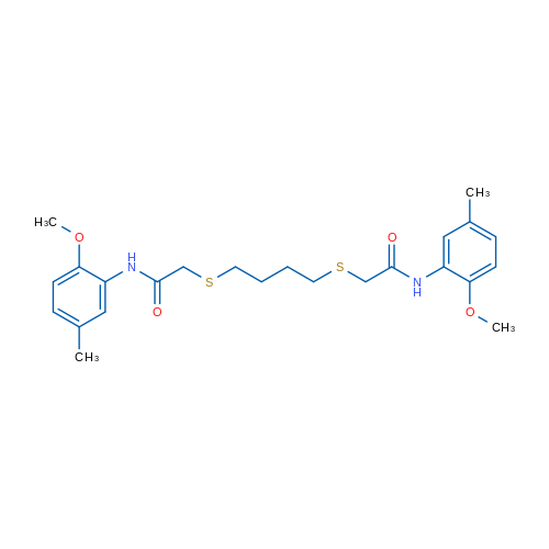 N-(2-Methoxy-5-methylphenyl)-2-{[4-({[(2-methoxy-5-methylphenyl)carbamoyl]methyl}sulfanyl)butyl]sulfanyl}acetamide 1g