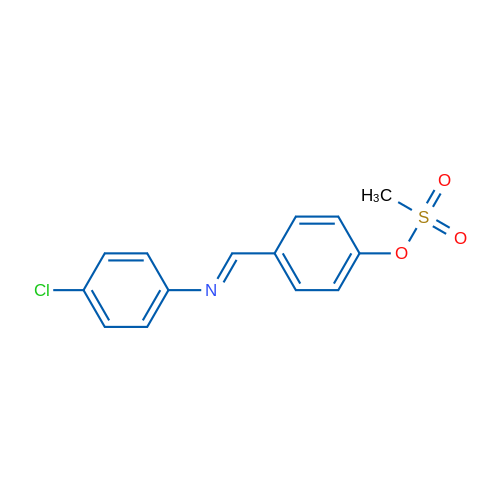 4-[(1E)-[(4-Chlorophenyl)imino]methyl]phenyl methanesulfonate 1g