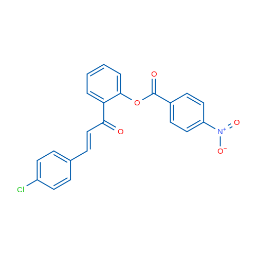 2-[(2E)-3-(4-Chlorophenyl)prop-2-enoyl]phenyl 4-nitrobenzoate 1g