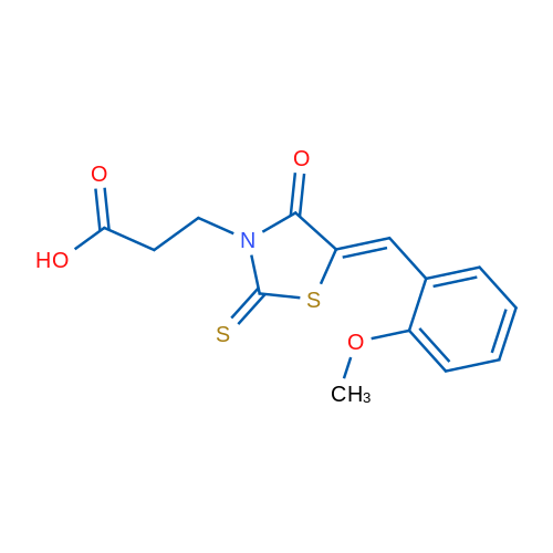 3-[(5Z)-5-[(2-Methoxyphenyl)methylidene]-4-oxo-2-sulfanylidene-1,3-thiazolidin-3-yl]propanoic acid 5g