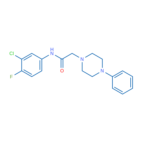N-(3-Chloro-4-fluorophenyl)-2-(4-phenylpiperazin-1-yl)acetamide 1g