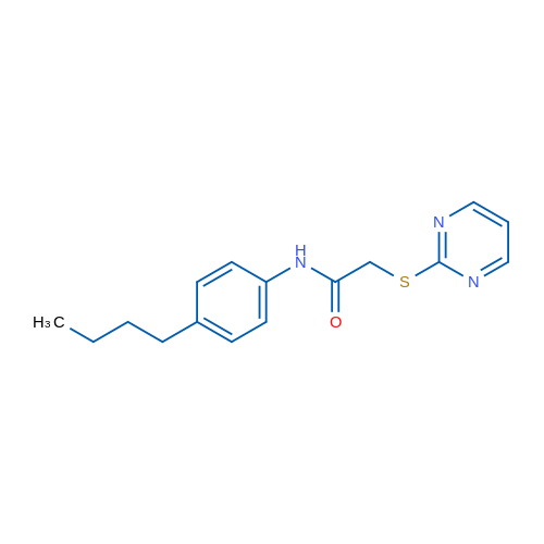 N-(4-Butylphenyl)-2-(pyrimidin-2-ylsulfanyl)acetamide 1g