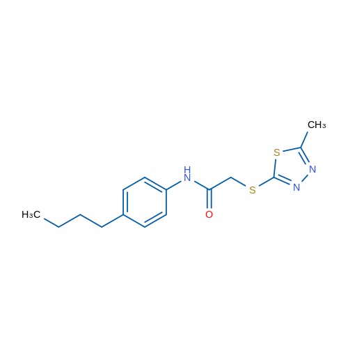 N-(4-Butylphenyl)-2-[(5-methyl-1,3,4-thiadiazol-2-yl)sulfanyl]acetamide 1g