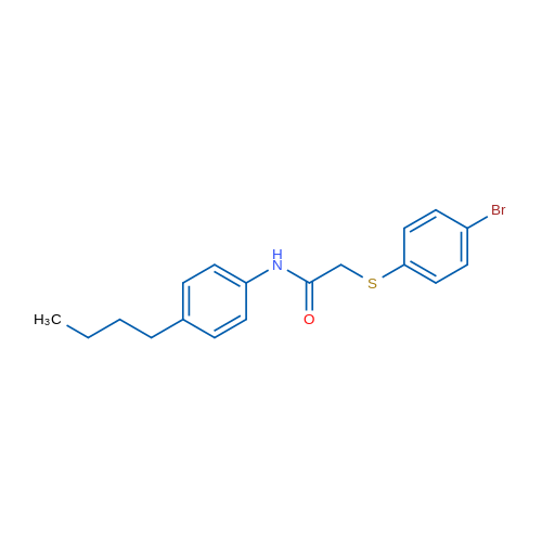 2-[(4-Bromophenyl)sulfanyl]-N-(4-butylphenyl)acetamide 1g