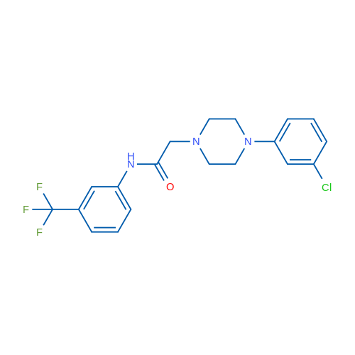 2-[4-(3-Chlorophenyl)piperazin-1-yl]-N-[3-(trifluoromethyl)phenyl]acetamide 1g