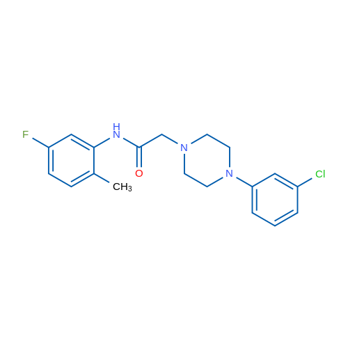 2-[4-(3-Chlorophenyl)piperazin-1-yl]-N-(5-fluoro-2-methylphenyl)acetamide 1g