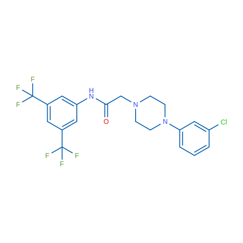 N-[3,5-Bis(trifluoromethyl)phenyl]-2-[4-(3-chlorophenyl)piperazin-1-yl]acetamide 1g