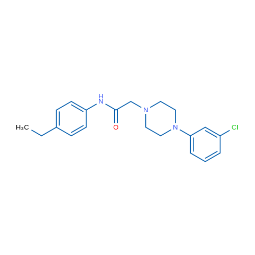 2-[4-(3-Chlorophenyl)piperazin-1-yl]-N-(4-ethylphenyl)acetamide 1g