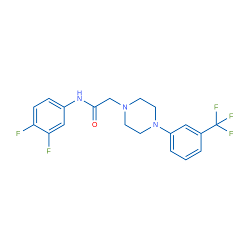 N-(3,4-Difluorophenyl)-2-{4-[3-(trifluoromethyl)phenyl]piperazin-1-yl}acetamide 1g