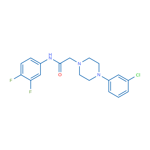 2-[4-(3-Chlorophenyl)piperazin-1-yl]-N-(3,4-difluorophenyl)acetamide 1g