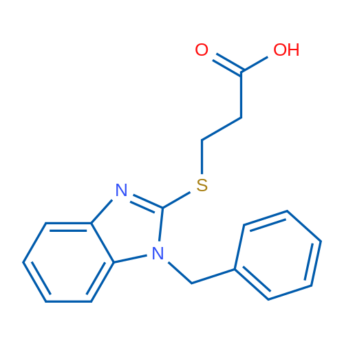 3-((1-Benzyl-1H-benzo[d]imidazol-2-yl)thio)propanoic acid 1g