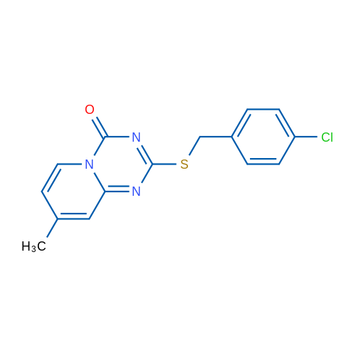 2-{[(4-chlorophenyl)methyl]sulfanyl}-8-methyl-4H-pyrido[1,2-a][1,3,5]triazin-4-one 1g