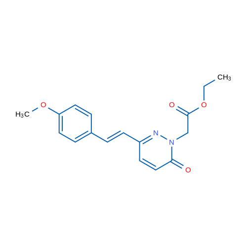 Ethyl 2-{3-[(E)-2-(4-methoxyphenyl)ethenyl]-6-oxo-1,6-dihydropyridazin-1-yl}acetate 1g