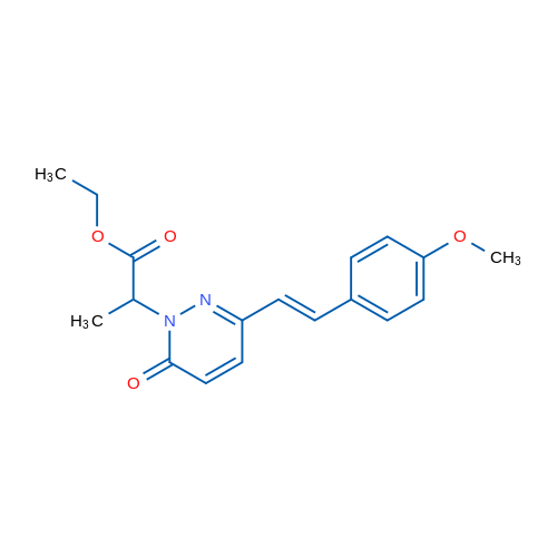 Ethyl 2-{3-[(E)-2-(4-methoxyphenyl)ethenyl]-6-oxo-1,6-dihydropyridazin-1-yl}propanoate 1g