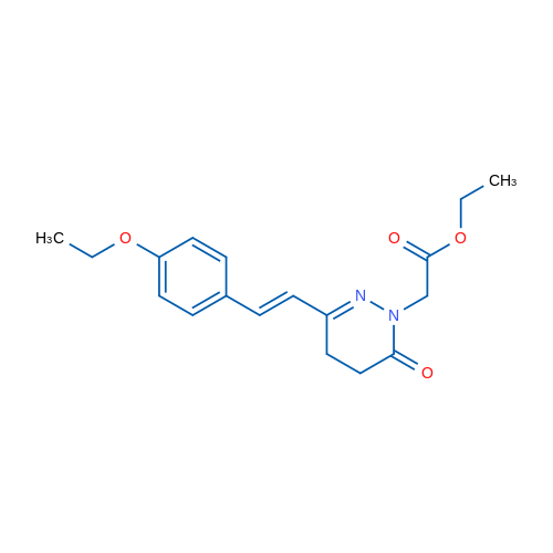 Ethyl 2-{3-[(E)-2-(4-ethoxyphenyl)ethenyl]-6-oxo-1,4,5,6-tetrahydropyridazin-1-yl}acetate 1g