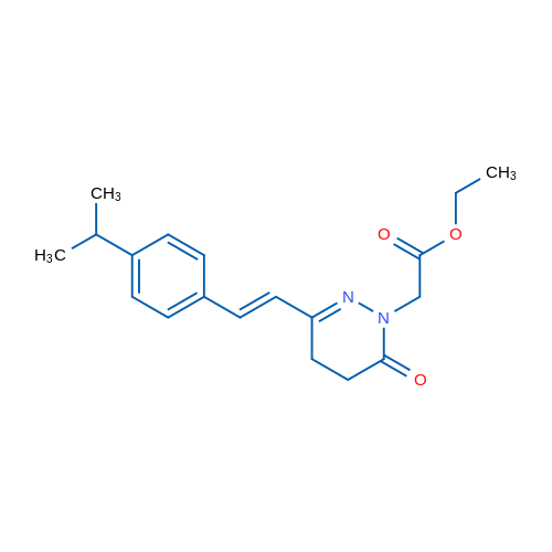 Ethyl 2-{6-oxo-3-[(E)-2-[4-(propan-2-yl)phenyl]ethenyl]-1,4,5,6-tetrahydropyridazin-1-yl}acetate 1g