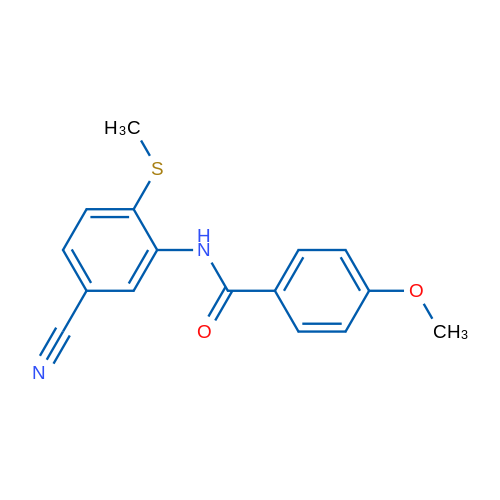 N-[5-Cyano-2-(methylsulfanyl)phenyl]-4-methoxybenzamide 5mg