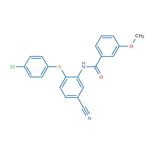 N-{2-[(4-chlorophenyl)sulfanyl]-5-cyanophenyl}-3-methoxybenzamide 1g