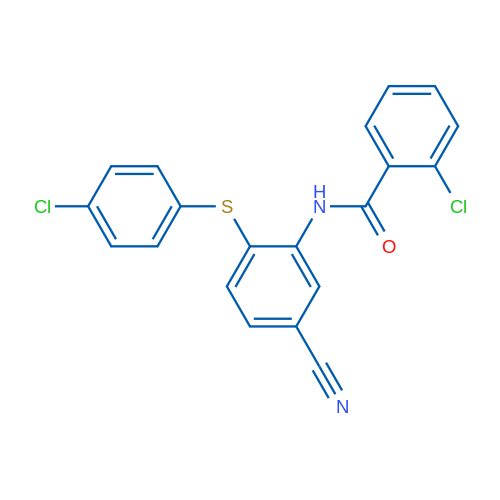 2-Chloro-N-{2-[(4-chlorophenyl)sulfanyl]-5-cyanophenyl}benzamide 1g
