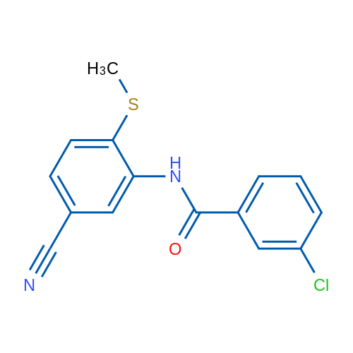 3-Chloro-N-[5-cyano-2-(methylsulfanyl)phenyl]benzamide 1g