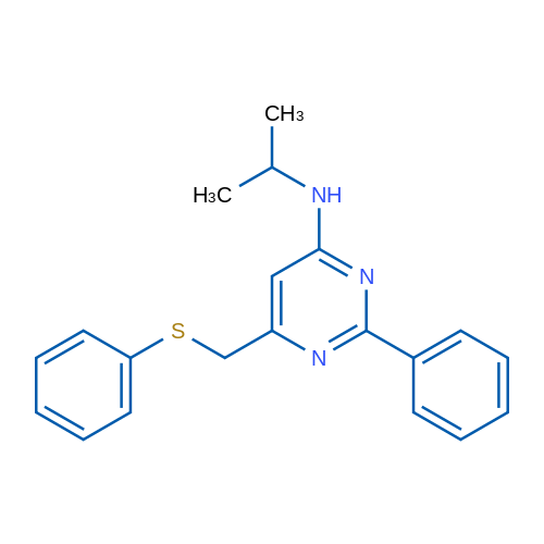 2-Phenyl-6-[(phenylsulfanyl)methyl]-N-(propan-2-yl)pyrimidin-4-amine 1g