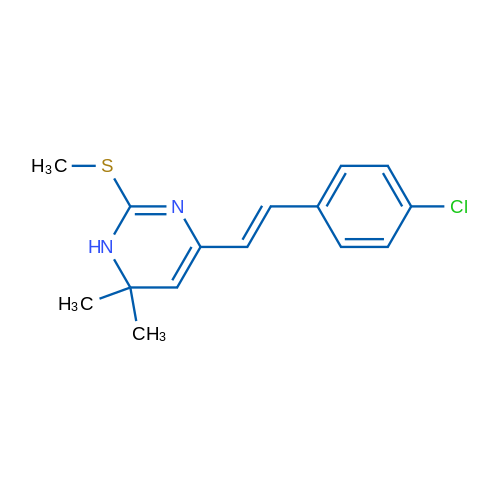 4-[(E)-2-(4-Chlorophenyl)ethenyl]-6,6-dimethyl-2-(methylsulfanyl)-1,6-dihydropyrimidine 1g