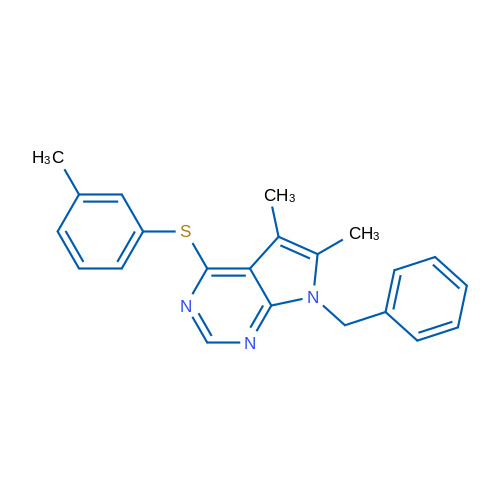 7-Benzyl-5,6-dimethyl-4-[(3-methylphenyl)sulfanyl]-7H-pyrrolo[2,3-d]pyrimidine 1g