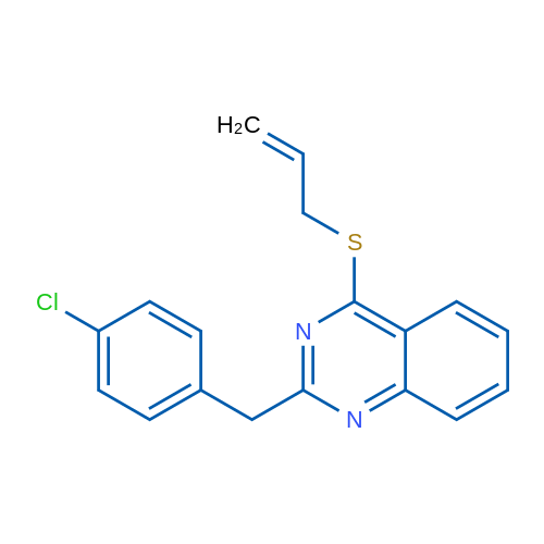 2-[(4-Chlorophenyl)methyl]-4-(prop-2-en-1-ylsulfanyl)quinazoline 1g