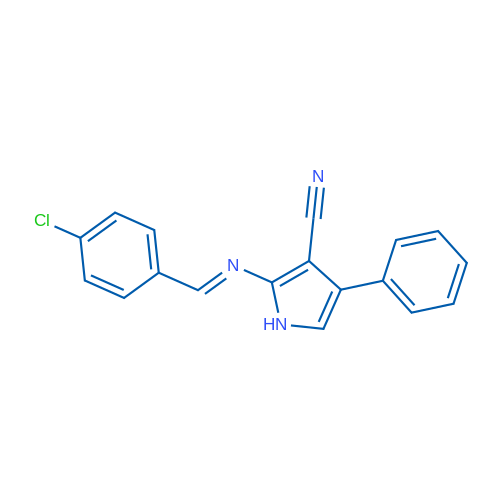 2-[(E)-[(4-Chlorophenyl)methylidene]amino]-4-phenyl-1H-pyrrole-3-carbonitrile 1g