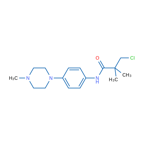 3-Chloro-2,2-dimethyl-N-[4-(4-methylpiperazin-1-yl)phenyl]propanamide 1g