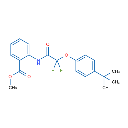 Methyl 2-[2-(4-tert-butylphenoxy)-2,2-difluoroacetamido]benzoate 1g
