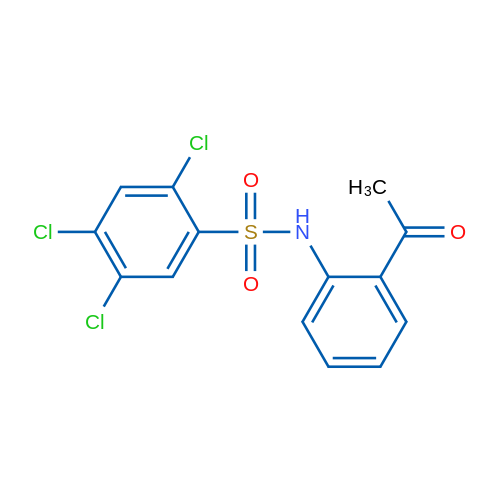 N-(2-Acetylphenyl)-2,4,5-trichlorobenzene-1-sulfonamide 1g