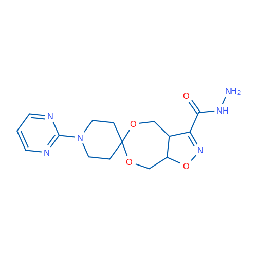 1'-(Pyrimidin-2-yl)-3a,4,8,8a-tetrahydrospiro[[1,3]dioxepino[5,6-d][1,2]oxazole-6,4'-piperidine]-3-carbohydrazide 1g