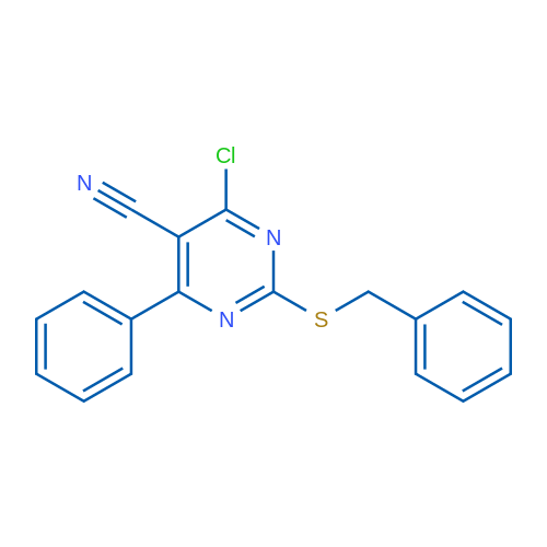 2-(Benzylsulfanyl)-4-chloro-6-phenylpyrimidine-5-carbonitrile 1g