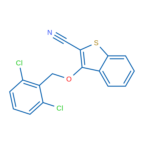 3-[(2,6-Dichlorophenyl)methoxy]-1-benzothiophene-2-carbonitrile 1g