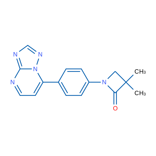 3,3-Dimethyl-1-(4-{[1,2,4]triazolo[1,5-a]pyrimidin-7-yl}phenyl)azetidin-2-one 1g