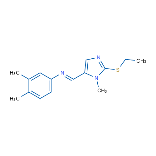 (1E)-N-(3,4-Dimethylphenyl)-1-[2-(ethylsulfanyl)-1-methyl-1H-imidazol-5-yl]methanimine 1g