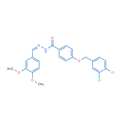 4-[(3,4-Dichlorophenyl)methoxy]-N'-[(1Z)-(3,4-dimethoxyphenyl)methylidene]benzohydrazide 1g