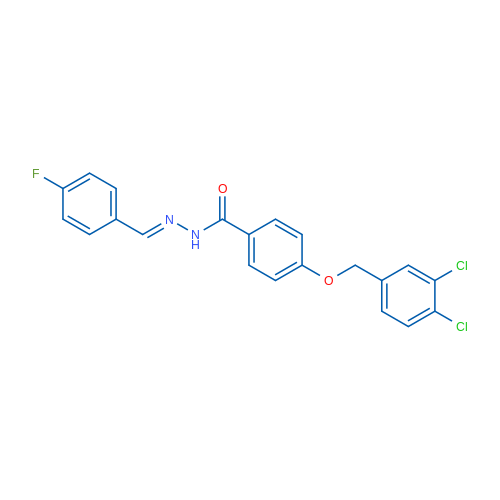 4-[(3,4-Dichlorophenyl)methoxy]-N'-[(1E)-(4-fluorophenyl)methylidene]benzohydrazide 1g