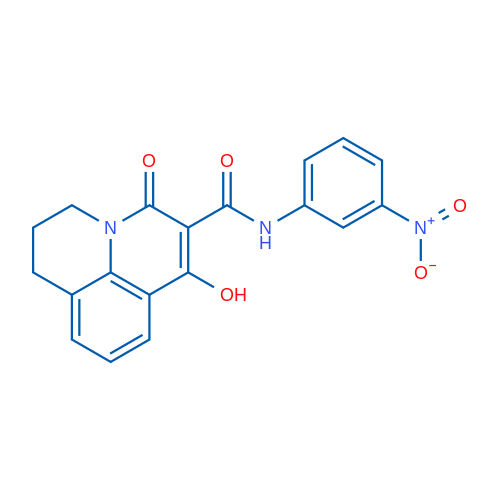 4-Hydroxy-N-(3-nitrophenyl)-2-oxo-1-azatricyclo[7.3.1.0^{5,13}]trideca-3,5(13),6,8-tetraene-3-carboxamide 1g