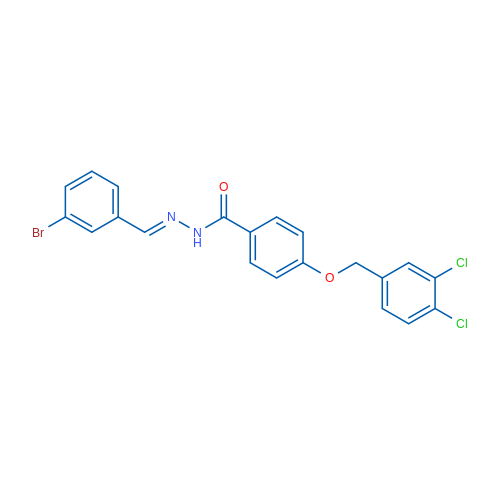 N'-[(1E)-(3-Bromophenyl)methylidene]-4-[(3,4-dichlorophenyl)methoxy]benzohydrazide 1g