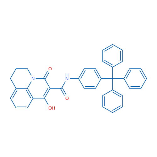 4-Hydroxy-2-oxo-N-[4-(triphenylmethyl)phenyl]-1-azatricyclo[7.3.1.0^{5,13}]trideca-3,5(13),6,8-tetraene-3-carboxamide 1g