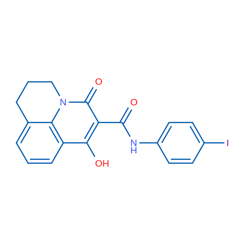 4-Hydroxy-N-(4-iodophenyl)-2-oxo-1-azatricyclo[7.3.1.0^{5,13}]trideca-3,5(13),6,8-tetraene-3-carboxamide 1g