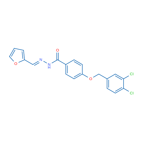 4-[(3,4-Dichlorophenyl)methoxy]-N'-[(1E)-(furan-2-yl)methylidene]benzohydrazide 1g