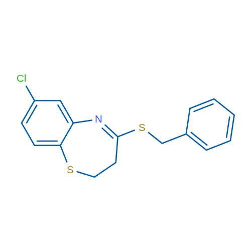 4-(Benzylsulfanyl)-7-chloro-2,3-dihydro-1,5-benzothiazepine 1g