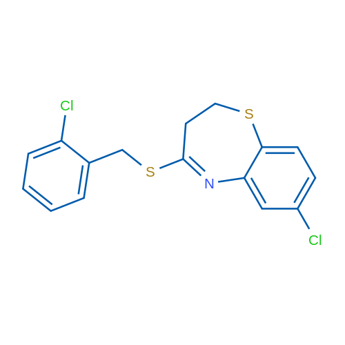 7-Chloro-4-{[(2-chlorophenyl)methyl]sulfanyl}-2,3-dihydro-1,5-benzothiazepine 1g